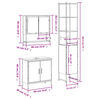 vidaXL Set Mobili da Bagno 3 pz Rovere Marrone in Legno Multistrato