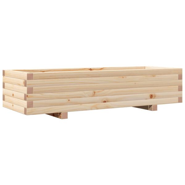 vidaXL Fioriera da Giardino 110x40x26,5 cm in Legno Massello di Pino