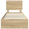 vidaXL Struttura del letto con testiera Rovere Sonoma 100 x 200 cm