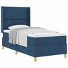 vidaXL Letto a Molle con materasso Blu 90 x 200 cm Tessuto