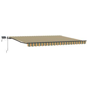 vidaXL Tenda retrattile Verde e giallo 400 &times; 350 cm