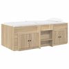 vidaXL Struttura Letto Loft con Mobile con porta 3 pz Rovere Sonoma