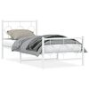 vidaXL Giroletto con Testiera e Pediera Metallo Bianco 90x190 cm