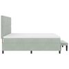 vidaXL Letto a molle con materasso Grigio chiaro 200 x 200 cm Velluto