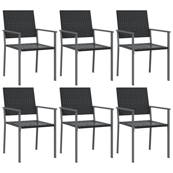 vidaXL Set da Pranzo da Giardino 7 pz in Polyrattan e Acciaio