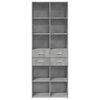 vidaXL Credenza Grigio Cemento 70x42,5x185 cm in Legno Multistrato