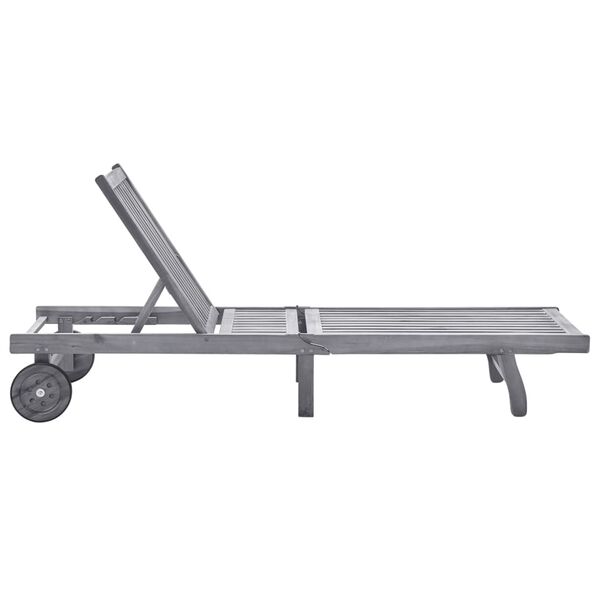 vidaXL Lettino Prendisole in Legno Massello di Acacia