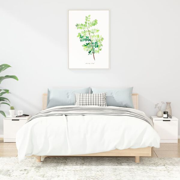 vidaXL Comodini 2 pz in Bianco Lucido 40x39x40 cm