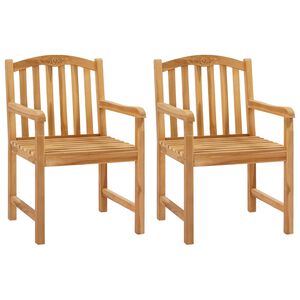 vidaXL Sedia Rose intagliata a mano 2 pcs Naturale