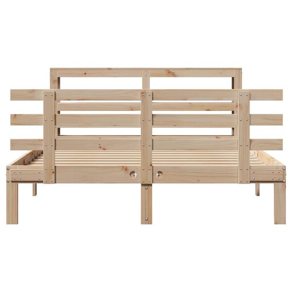 vidaXL Giroletto con Testiera 150x200 cm in Legno Massello di Pino