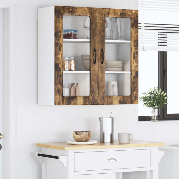 vidaXL Mobile da cucina Rovere fum&eacute; 80 x 31 x 80 cm Legno multistrato