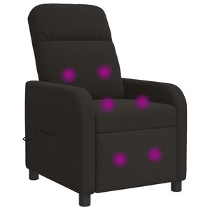 vidaXL Poltrona Massaggiante Nero Boucl&eacute;