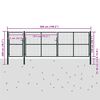 vidaXL Cancello da Giardino in Acciaio 500x150 cm Verde