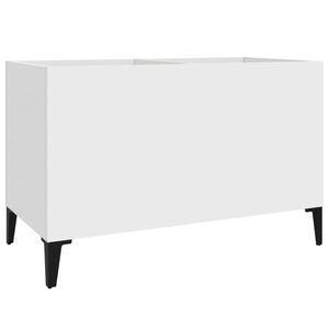 vidaXL Mobile Porta Dischi Bianco 74,5x38x48 cm in Legno Multistrato