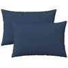 vidaXL Cuscino con cuscino HEERLEN 2 pz Blu Tessuto