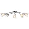 vidaXL Lampadario con Paralumi in Vetro per 5 Lampadine E14 Tulipano