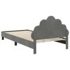vidaXL Struttura letto bambini con testata Grigio scuro 90 x 200 cm