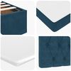 vidaXL Struttura Letto Pouf con Materasso 200x200 cm in Velluto