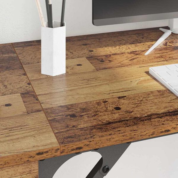 vidaXL Scrivania per computer Legno vecchio 131 x 48 x 75 cm