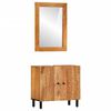 vidaXL Set Mobili da Bagno 2pz in Legno Massello di Acacia