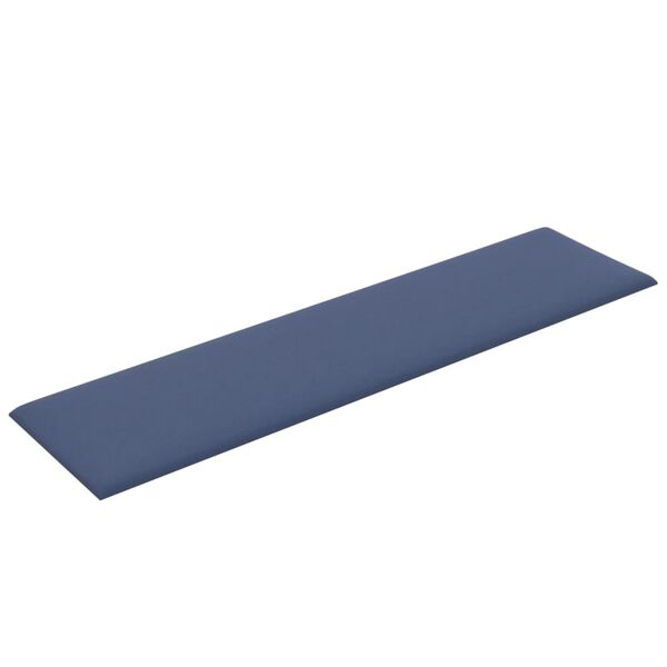 vidaXL Pannelli Murali 12 pz Blu 60x15 cm Tessuto 1,08 m²