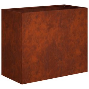 vidaXL Vaso da giardino Ruggine 60 x 30 x 40 cm Acciaio Corten