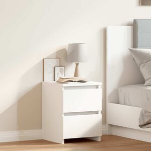 vidaXL Comodino Bianco 30x30x40 cm Legno Ingegnerizzato