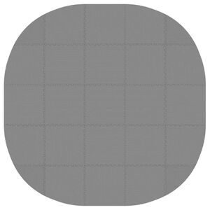 vidaXL Tappetino per piscina 25 pz &Oslash; 292 cm Rotondo Schiuma EVA Grigio