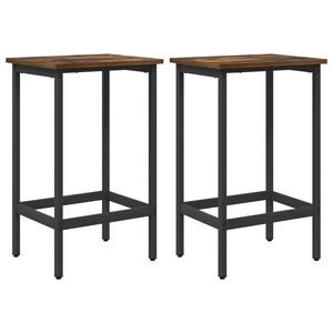 vidaXL Sgabello da bar 2 pz Rovere Fumo 40 x 32 x 64 cm
