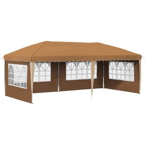 vidaXL Tenda per feste a pop-up 575 x 289 x 245 cm Beige