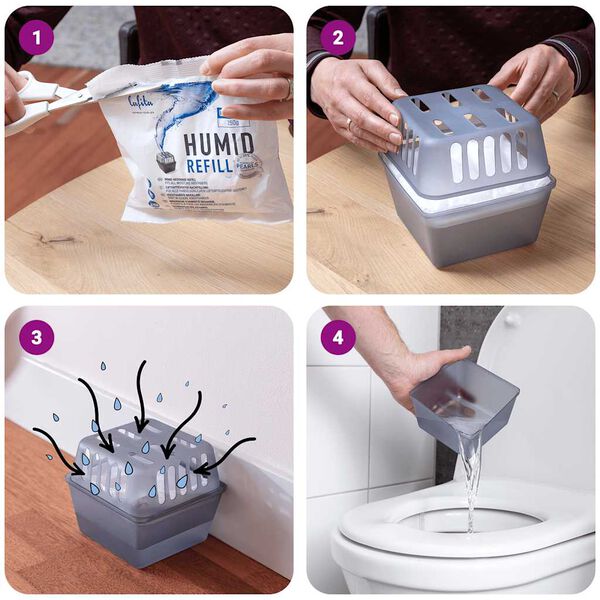 Lafita Assorbitori di Umidit&agrave; con Sacchetti di Ricarica 4 pz 450 g