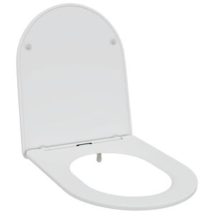 vidaXL Sedile del WC Bianco 47 x 36 x 3,4 cm Duroplast