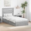 vidaXL Letto con Contenitore con testiera Grigio Sonoma 75 x 190 cm