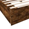 vidaXL Giroletto con Cassetti Rovere Fumo 200x200 cm Legno Multistrato