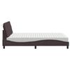 vidaXL Letto con Materasso Marrone Scuro 140x200cm Tessuto