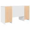 vidaXL Scrivania con porta Bianco 140 x 49 x 76 cm Legno multistrato