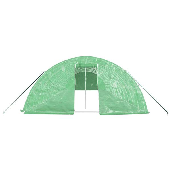 vidaXL Serra con Telaio in Acciaio Verde 70 m&sup2; 14x5x2,3 m