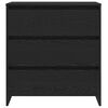 vidaXL Credenza 2 pcs Nero 70 x 41 x 75 cm Legno multistrato