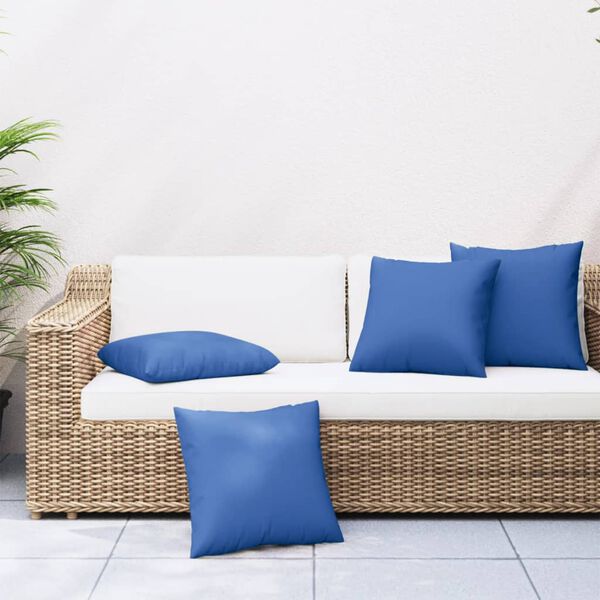 vidaXL Cuscini per Divano 4 pz Blu Reale 50x50 cm in Tessuto
