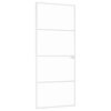 vidaXL Porta Interna Bianca 83x201,5 cm Vetro Temperato Alluminio Slim