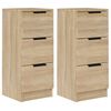 vidaXL Credenze 2 pz Rovere Sonoma 30x30x70 cm in Legno Multistrato