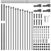 vidaXL Recinzione per Giardino 5 pcs Grigio 170 x 140 cm