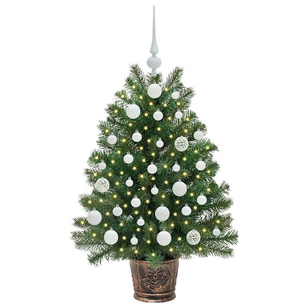 vidaXL Albero di Natale artificiale con 150 LED Verde 95 cm PE e PVC