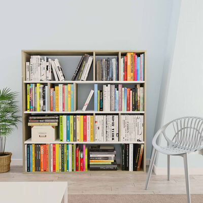 vidaXL Libreria/Divisorio Bianco Rovere Sonoma 110x24x110 Multistrato