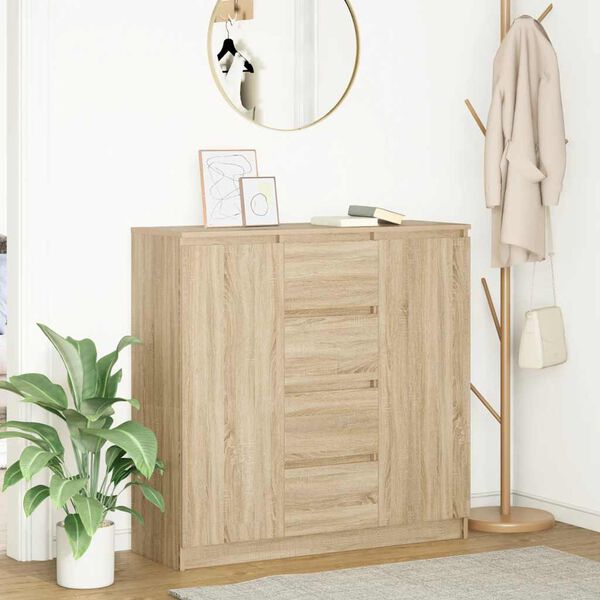 vidaXL Credenza con Cassetti Rovere Sonoma 100,5x35x98,5 cm Truciolato