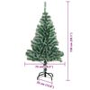 vidaXL Albero di Natale Artificiale Imbiancato con Luci LED 150 cm