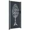 vidaXL Cancello da giardino antracite 100x200 cm in acciaio con design ad albero