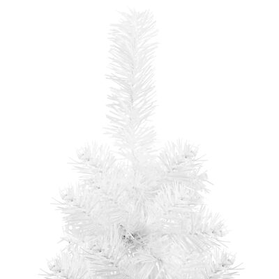vidaXL Albero Natale Artificiale Sottile a Metà Supporto Bianco 240 cm