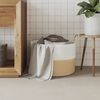 vidaXL Cestino Portaoggetti Beige e Bianco &Oslash;51x33 cm in Cotone