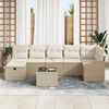 vidaXL Set di divani con cuscino 7 pcs polyrattan